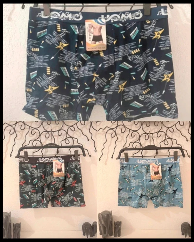 Lot de 3 Boxers Homme IntimaLux “Music” Neufs avec Étiquettes – Taille M